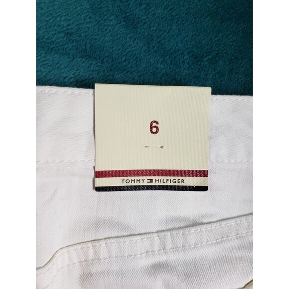 Tommy Hilfiger Skirt Size 6 Womens White Denim Mid Rise Straight Pencil NWT - Picture 12 of 13